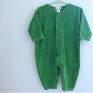 Zutano baby green fleece cozy suit